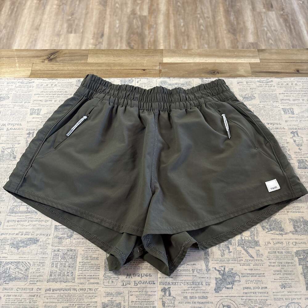 VUORI Women's Size S Dash Athletic Running Shorts GREEN 2.5” Inseam